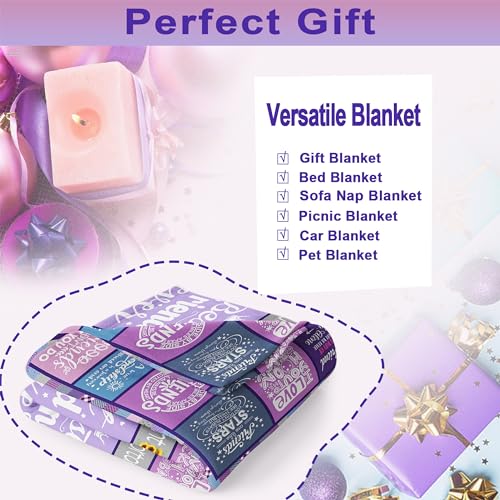 Cozy Best Friend Blanket Gift for Women, 60x50 Flannel Throw