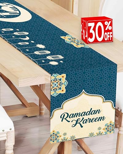 Ramadan Table Runner 70x13in - Velvet Ramadan Decor 2026