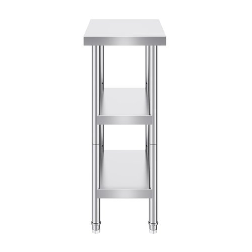 VEVOR Stainless Steel Food Prep Table, 14 x 24 x 34 Inch Commercial Food Prep Worktable Heavy Duty Prep Worktable, Metal Work Table with Adjustable Height for BBQ, Kitchen, Home, and Garage