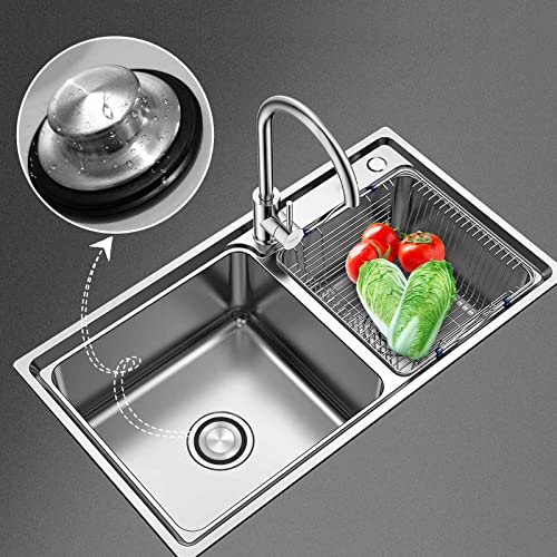 SENLIXIN 3.35-Inch Stainless Steel Kitchen Sink Stopper and Disposal Plug