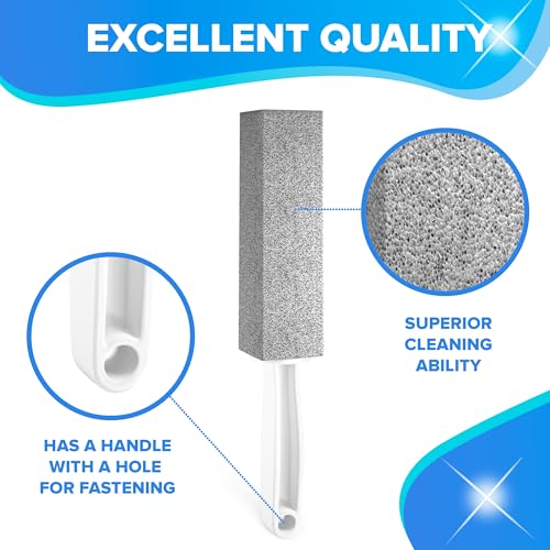 DISIWENE Pumice Cleaning Stone with Handle - Hard Water Stain Remover