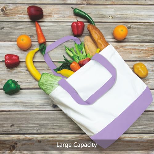 TOPDesign Large 12oz Cotton Canvas Tote Bag - Reusable & Durable