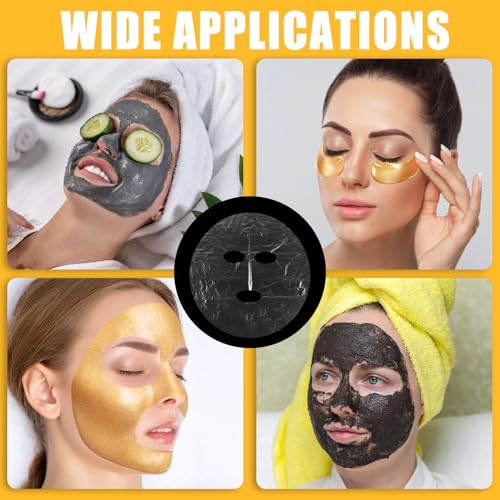 Salbsever 200 Pcs Disposable Plastic Facial Sheet Masks for Skin Care & DIY Spa