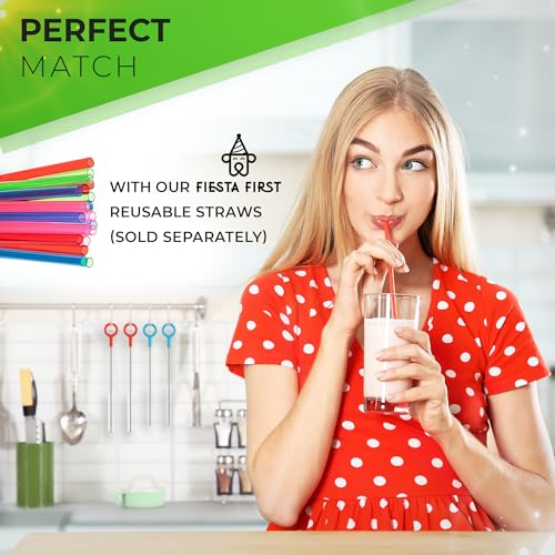 Buenalife Heavy Duty Cleaning Brushes Set - Extra Long Straw Cleaners for Sippy Cups & Water Bottles