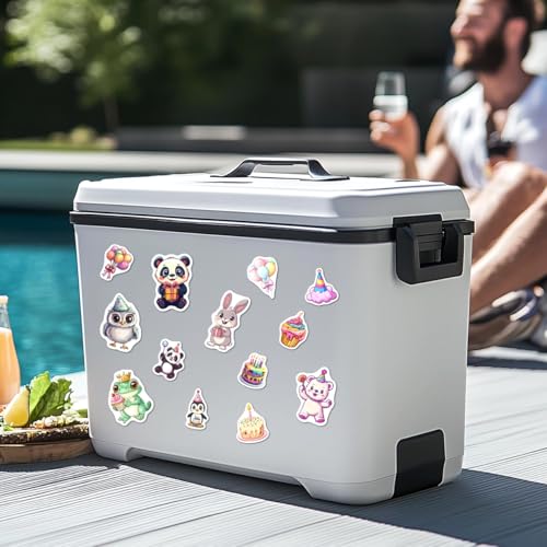 108 Unique Happy Birthday Stickers for Kids - Waterproof Vinyl Decals