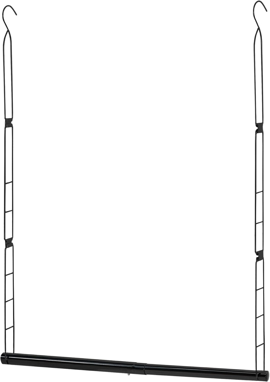 Storage Maniac Adjustable Closet Hanging Rod - Space-Saving Organizer for Clothes | Black, 1 Pack