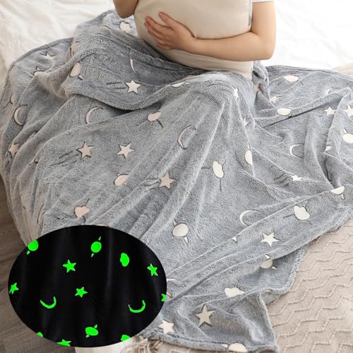 Glow in the Dark Kids Blanket - Cozy 50x60 Inch Throw for Boys & Girls