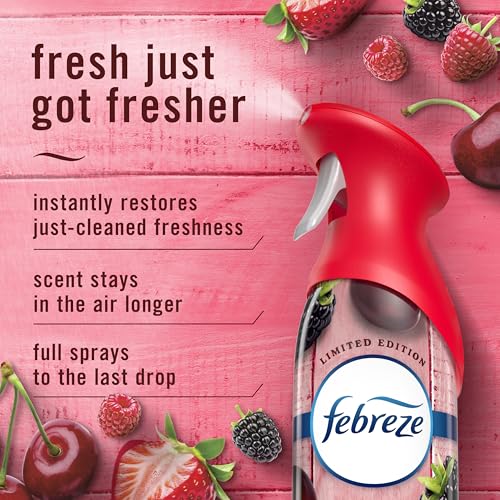 Febreze Air Mist Freshener, Cherries & Berries Scent, 8.1oz (Pack of 3)
