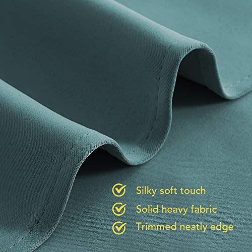 NICETOWN Blackout Curtains, Sea Teal 34"W x 40"L Grommet Drapes (Set of 2)
