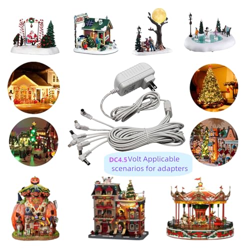 4.5VDC Power Adapter for Lemax Christmas Village - 6 Output
