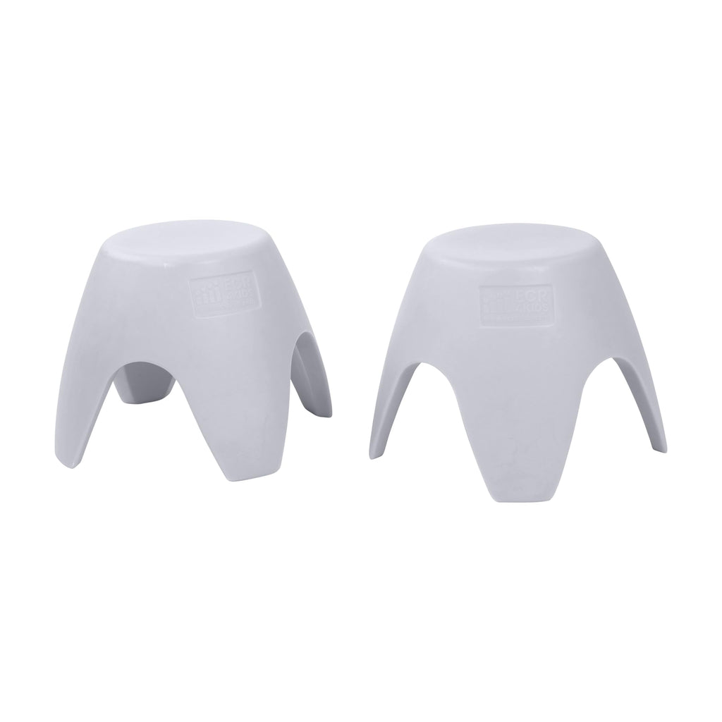 ECR4Kids Ayana Stool Set, Flexible Seating, Light Grey, 2-Pack