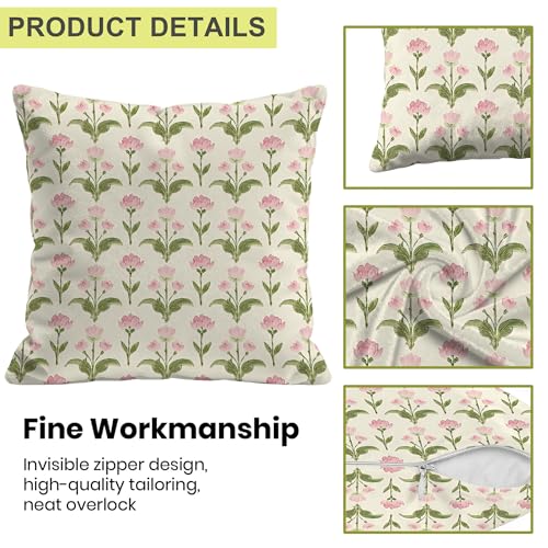 Identiy Vintage Floral Throw Pillow Cover 18x18 Inch - Pack of 1