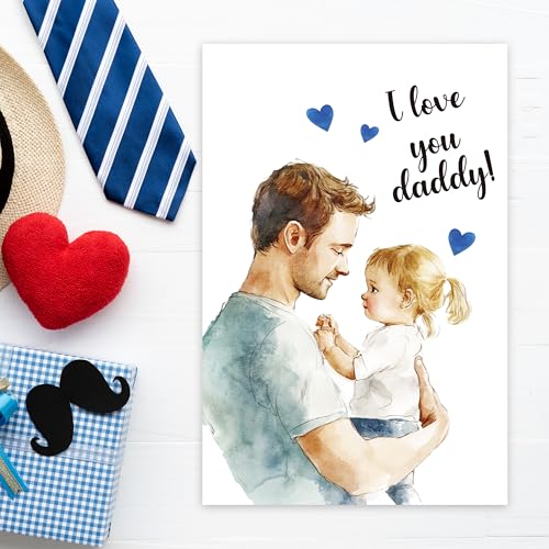 Heartfelt Father's Day Card from Daughter - 8x5.3 Inch