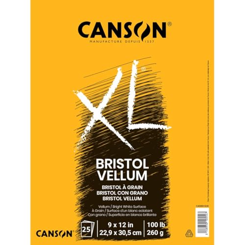 Canson XL Series Vellum Bristol Pad 9x12 - 25 Sheets