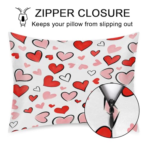 Satin Pillowcase for Hair and Skin - Standard 20x26 Silk Pillow Case with Zipper