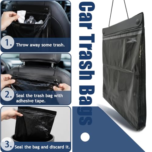 Philbinden 50 Count Leak-Proof Car Trash Bags - Disposable Auto Garbage Pouches