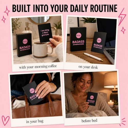 Badass Affirmation Cards for Women - 100 Motivational Cards