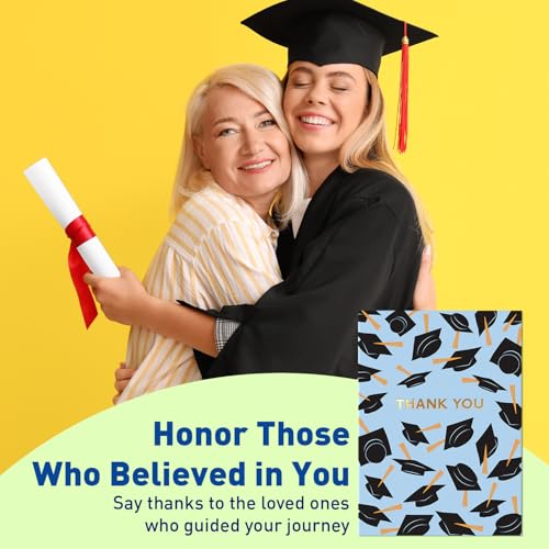 Graduation Gratitude Set of 24 Thank You Cards with Envelopes