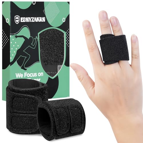 2PCS Finger Splints, Finger Sleeves Finger Buddy Straps for Arthritis, Triggger Finger Support, Finger Brace for Sport, Basketball, Tennis, Volleyball