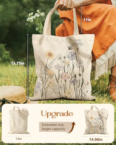 Miss Adola Aesthetic Canvas Tote Bag for Girls with Magnetic Buckle