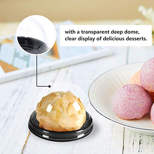 Clear Plastic Mini Cupcake Containers - 50 Pack for Parties