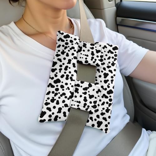 Chemo Port Seatbelt Pillow - Post-Surgery Mastectomy Comfort (Black/White)