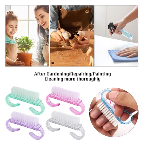 25Pcs Handle Grip Nail Brush Plastic Scrubbing Kit for Hands and Feet