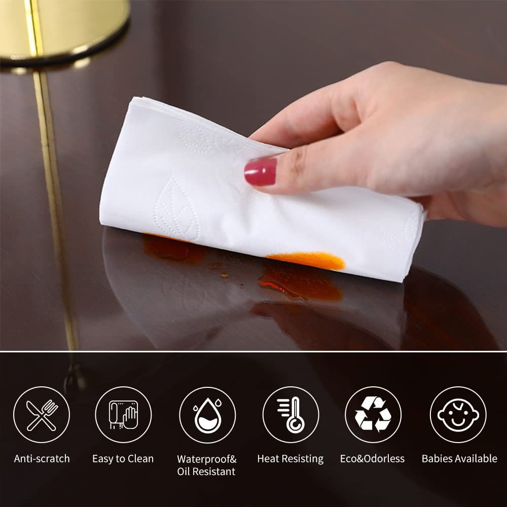 1.5 mmThick Easy Clean Non-Slip 42x86 in Clear Plastic Table Cover Protector Crystal PVC Desk Pad Mat Wooden Furniture Surface Protection Apply to Picnic Table Conference Table Waterproof Rectangular