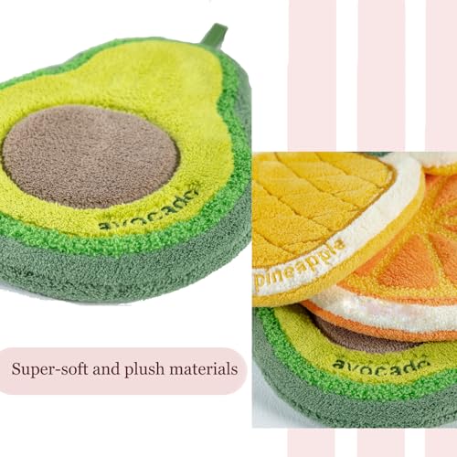 Cute Fruit-Shaped Hand Towels - 2 Pack Reusable Kitchen & Bathroom Towels