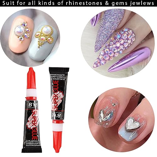Fcozpjk Super Strong Nail Glue for Press On Nails & Tips 0.18oz 2 Pcs
