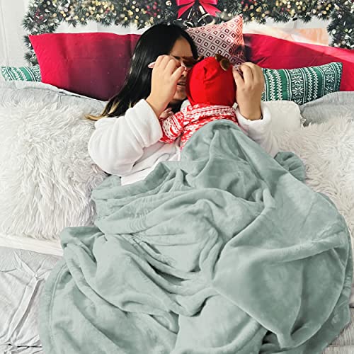 Bedsure Twin XL Fleece Blanket - Sage Green, Lightweight & Cozy