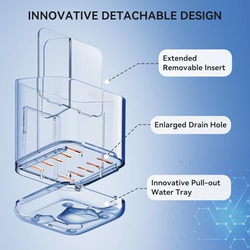 3-Slot Detachable Toothbrush Holder - Clear Wall-Mounted Bathroom Organizer