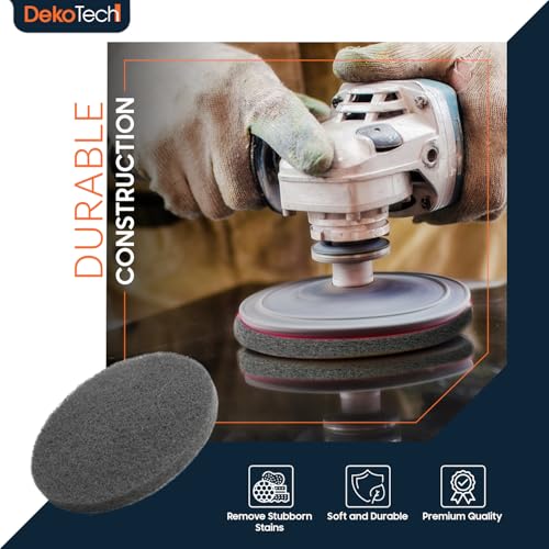 DekoTech 5-Inch Hook & Loop Scouring Pads - Heavy-Duty Abrasive Set (5 Pack)