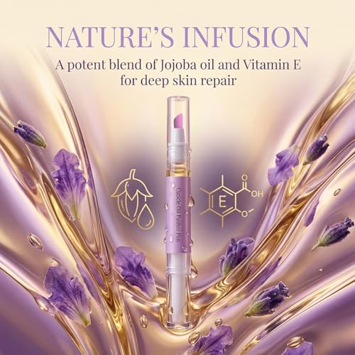 Plman 2-in-1 Cuticle Oil Pen and Ceramic Pusher - Lavender Nail Care