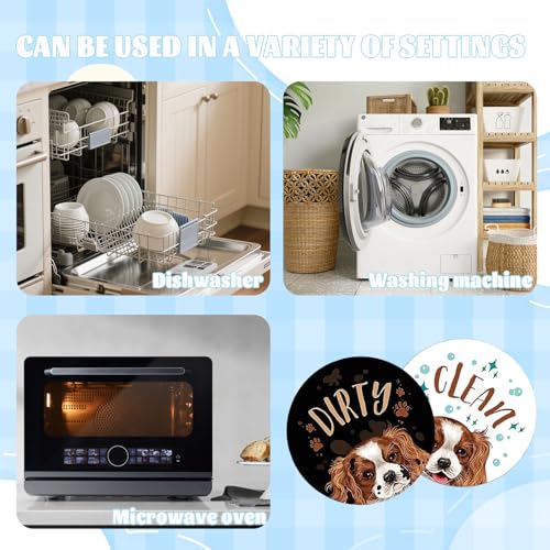 Puppy Pattern Clean Dirty Dishwasher Magnet - IVICOO