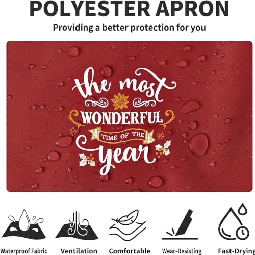 Christmas Apron for Women & Men - The Most Wonderful Time of The Year Print