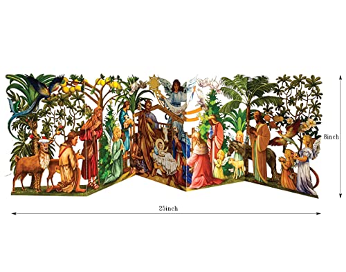 Handmade 3D Pop-Up Nativity Christmas Cards with Envelope