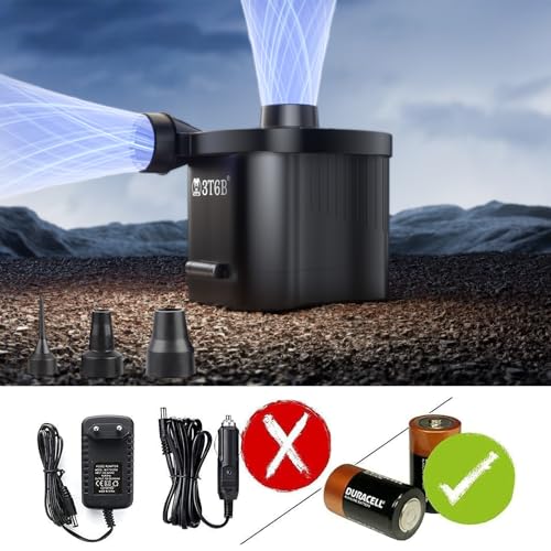 3T6B Battery Powered Electric Air Pump for Inflatables with 3 Nozzles