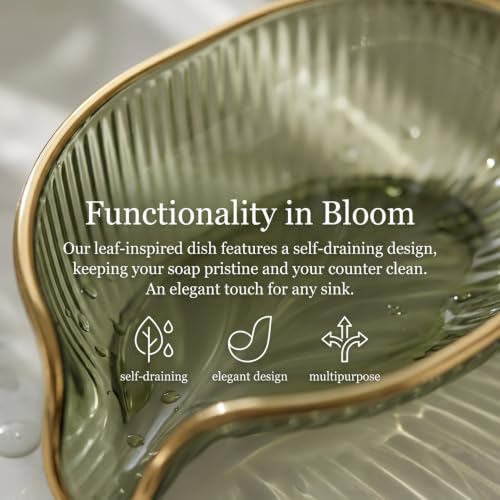 BESPORTBLE Self-Draining Soap Dish for Bathroom & Kitchen