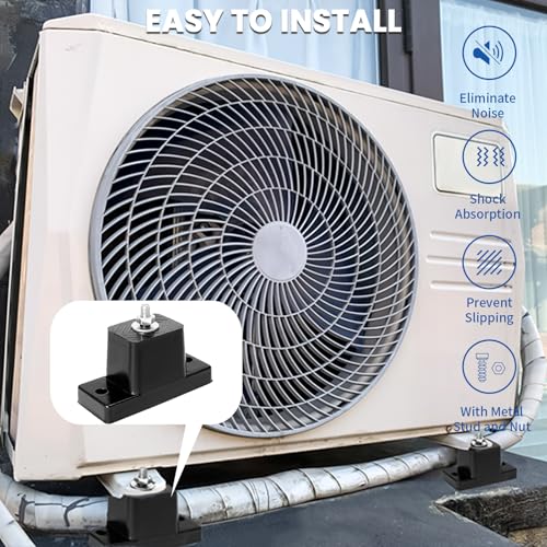 4 Pack Mini Split Pads - Anti Vibration Rubber Isolators for AC Units