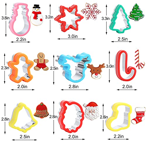 Christmas Cookie Cutters Mold Set - 9-Piece Baking & Decoration Tools