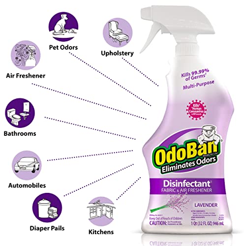 OdoBan Lavender Scent Disinfectant Spray - Set of 3, 32 oz