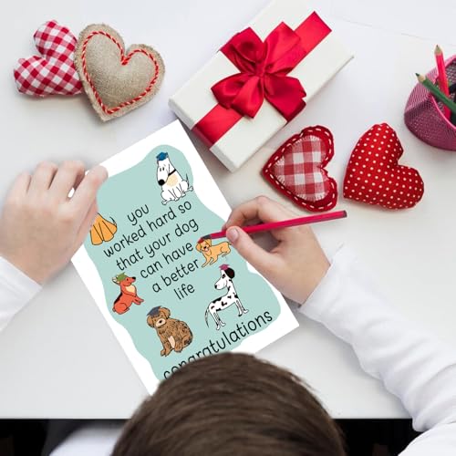 Funny Dog Graduation Card - Witty Congrats Gift for Dog Lovers