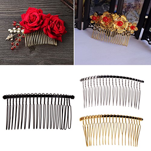 Metal Wedding Veil Hair Side Comb 20 Teeth Bridal Hair Accessory