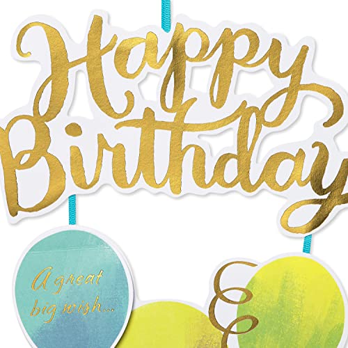 American Greetings Hanging Birthday Card with Metallic Details