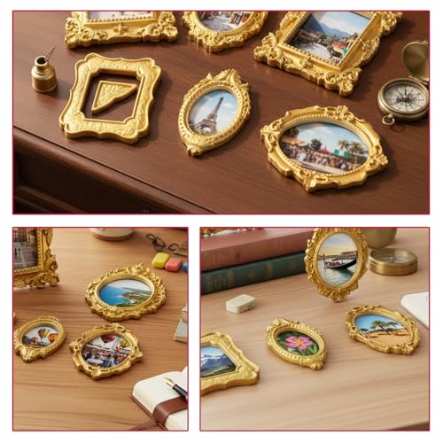 5-Piece Mini Photo Frame Silicone Mold Set for Cake Decorating