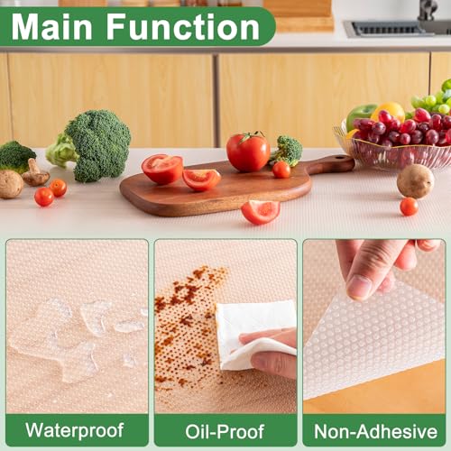 Amrules EVA Drawer Shelf Liner, Non-Slip Kitchen Cabinet Mat, 12" x 240"
