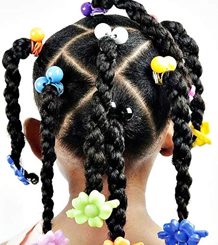 New Tara Girls Bubble Ball Ponytail Elastics Multi Grey 10 Pack