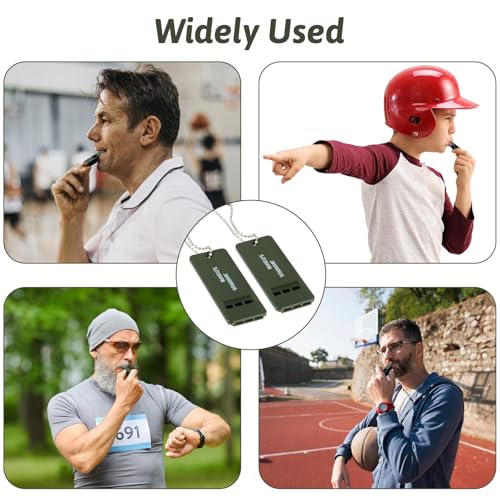 120 dB Emergency Whistles for Teachers, Flat Self Defense Safety Whistle Keychain for Women Outdoor Hiking Dog Signal