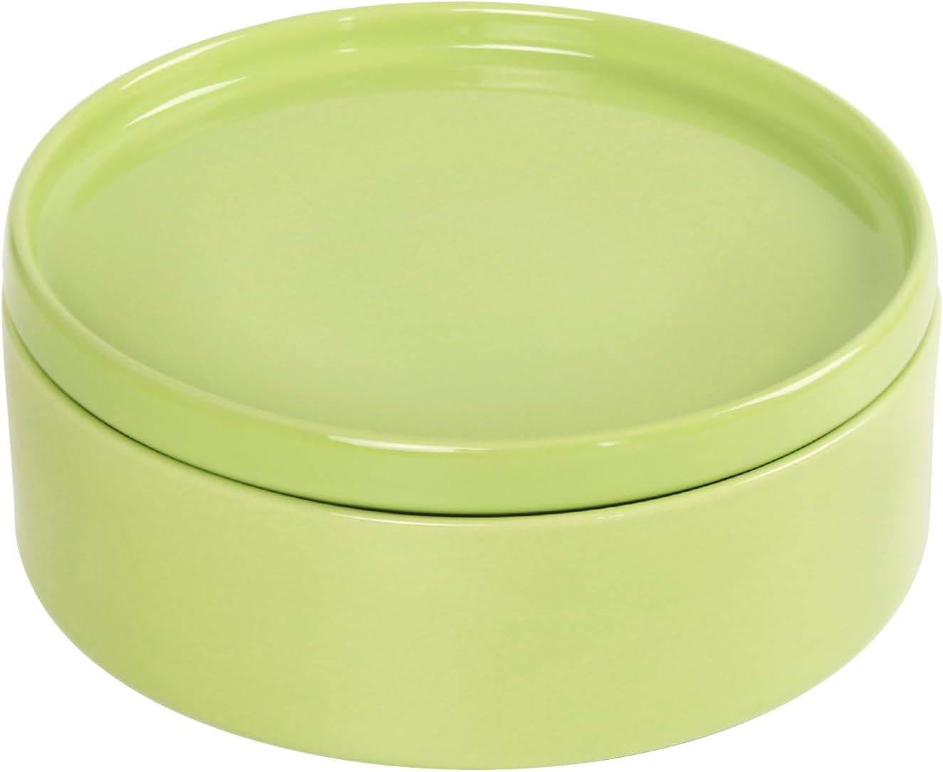 Regine Switzerland Mini Casserole Dish - 23 Ounce French White Ceramic Bakeware Set with Lids | Chip & Crack Resistant, Safe for Microwave, Dishwasher, Oven & Freezer (Green, 7.1")